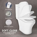 CUQOO Soft Close Toilet Seat Square with Adjustable Hinges 44.5x34.5 cm view 4