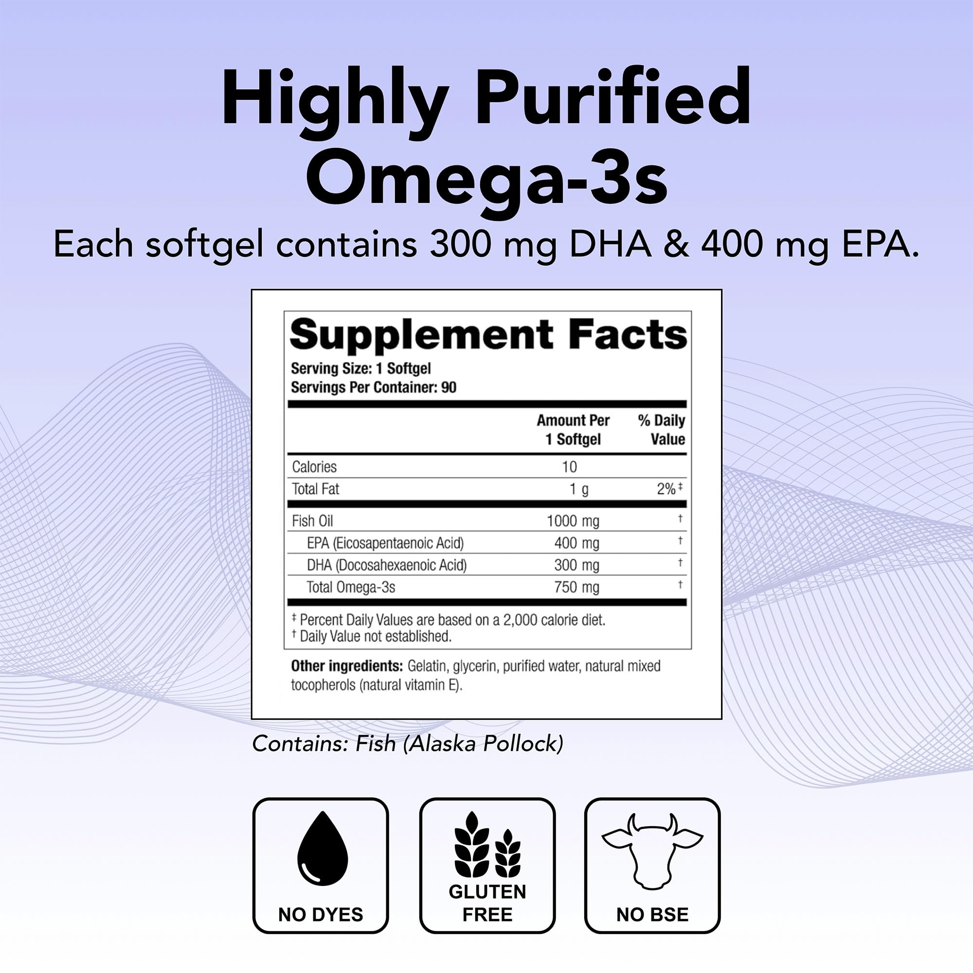 Theralogix TherOmega Omega-3 Fish Oil Supplement - Supports Heart, Brain, Immune & Joint Health* - 700 mg DHA & EPA from Wild Alaska Pollock - Sustainably Sourced - NSF Certified - 90 Softgels