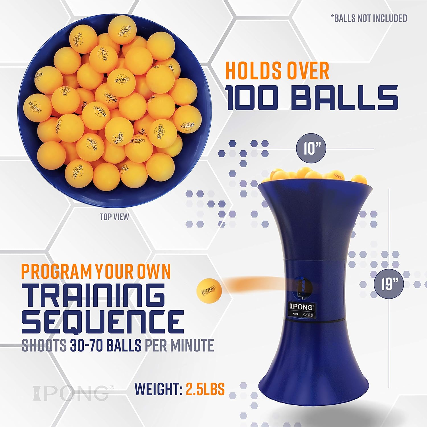 iPong Table Tennis Training Robot - Serves 40mm Regulation Ping Pong Balls Automatically - Play Solo w/o Playback Mode on Your Ping Pong Table - Various Models Available w/Different Training Options : Sports & Outdoors