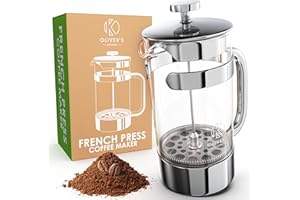 Oliver's Kitchen ® 1 Litre French Press Coffee Maker - A Cafetiere Designed Exclusively for Coffee Lovers - Enjoy Pure Authen