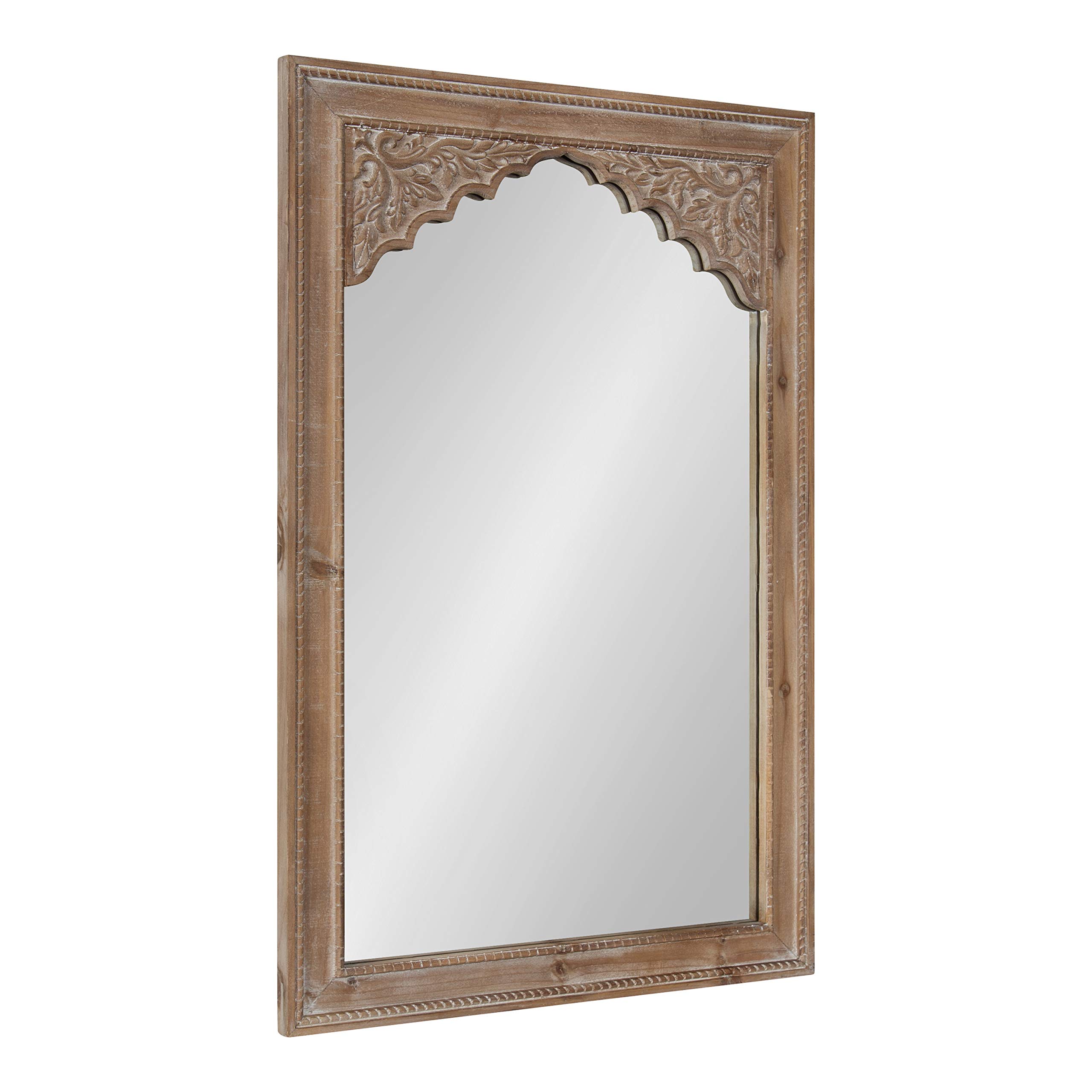 Kate and Laurel Shivani Boho Wall Mirror, 24 x 36, Rustic Brown ...