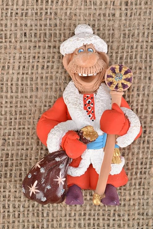 Iman de nevera de arcilla Papa Noel: Amazon.es: Hogar