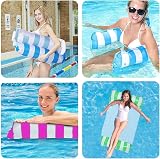 hitatech 2Pcs 130CM Swimming Pool Float Hammock 4 in 1 Blue Pink view 3