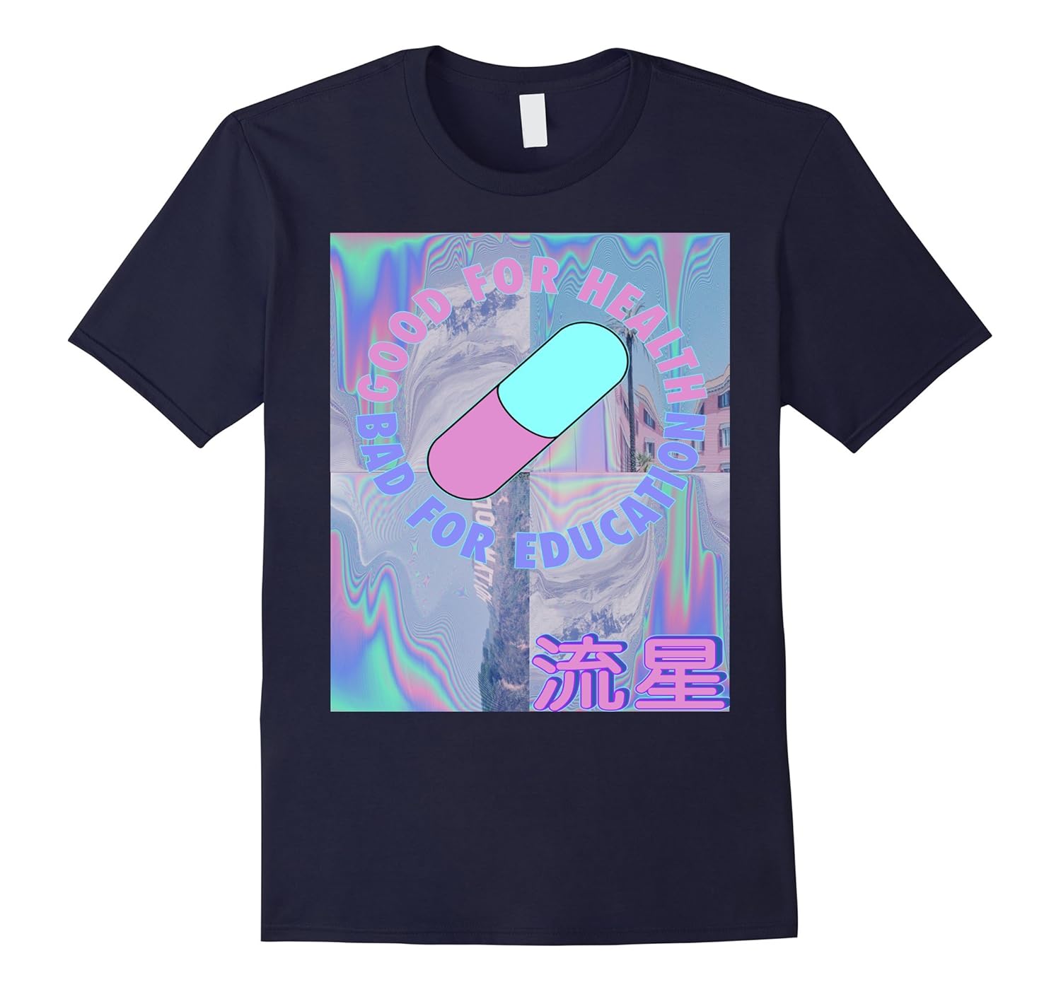 Vaporwave - Bad For Education Dreary Depressed T Shirt-Rose