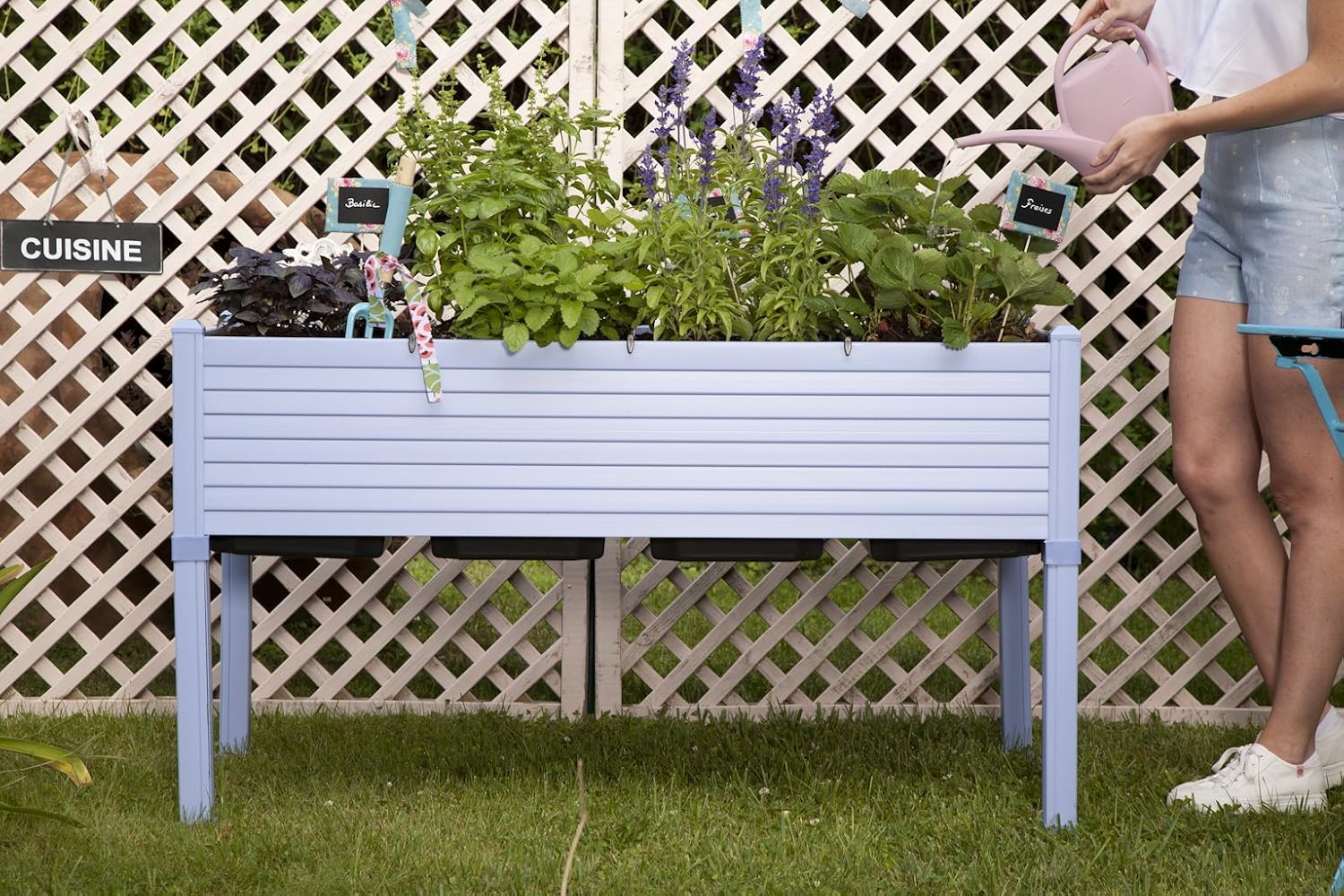 Huerto urbano GREENLAND de 120x60x75 cm. Para terraza/jardín ...