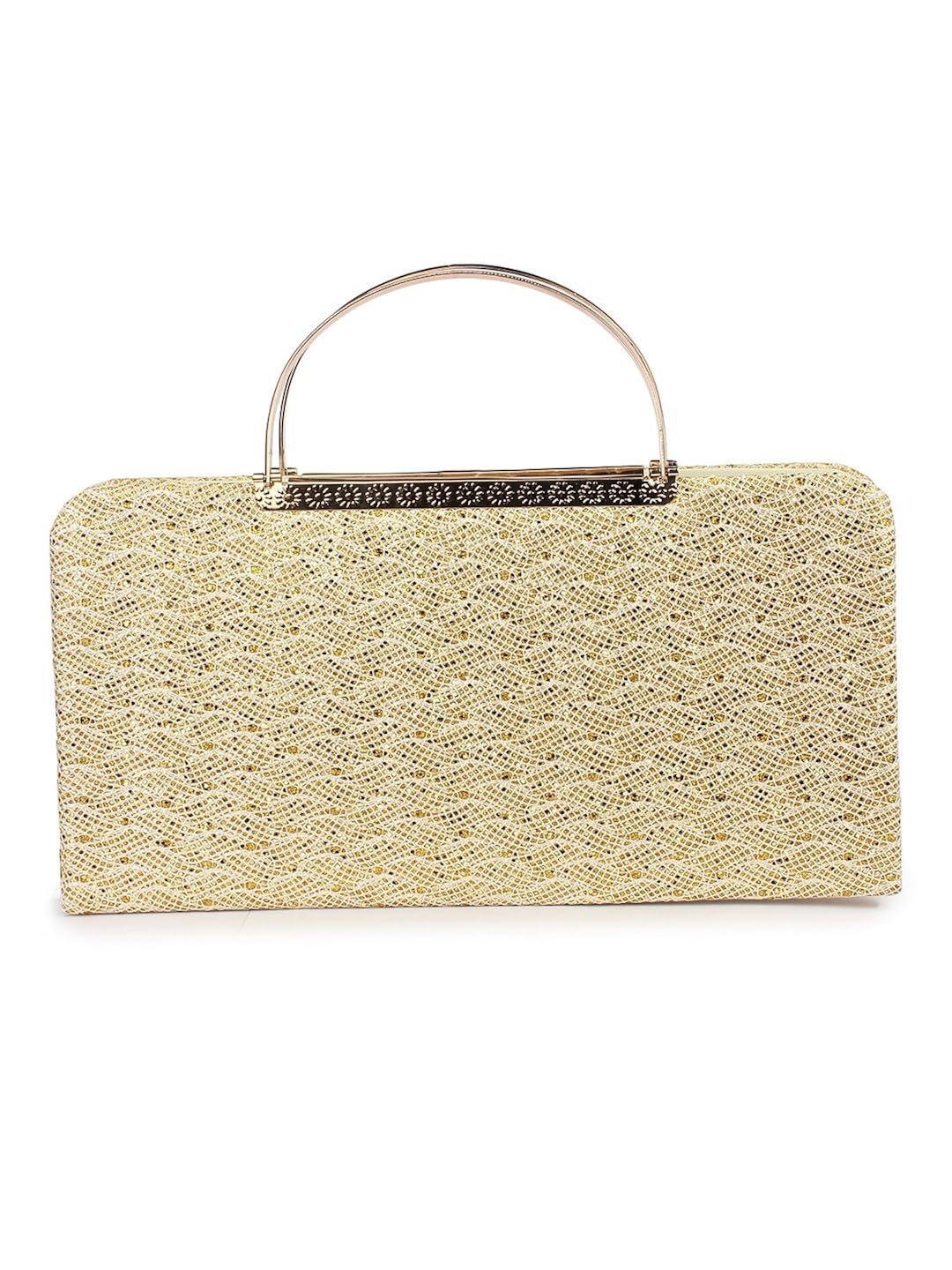 do bhai stylish classic clutches for women (light golden)