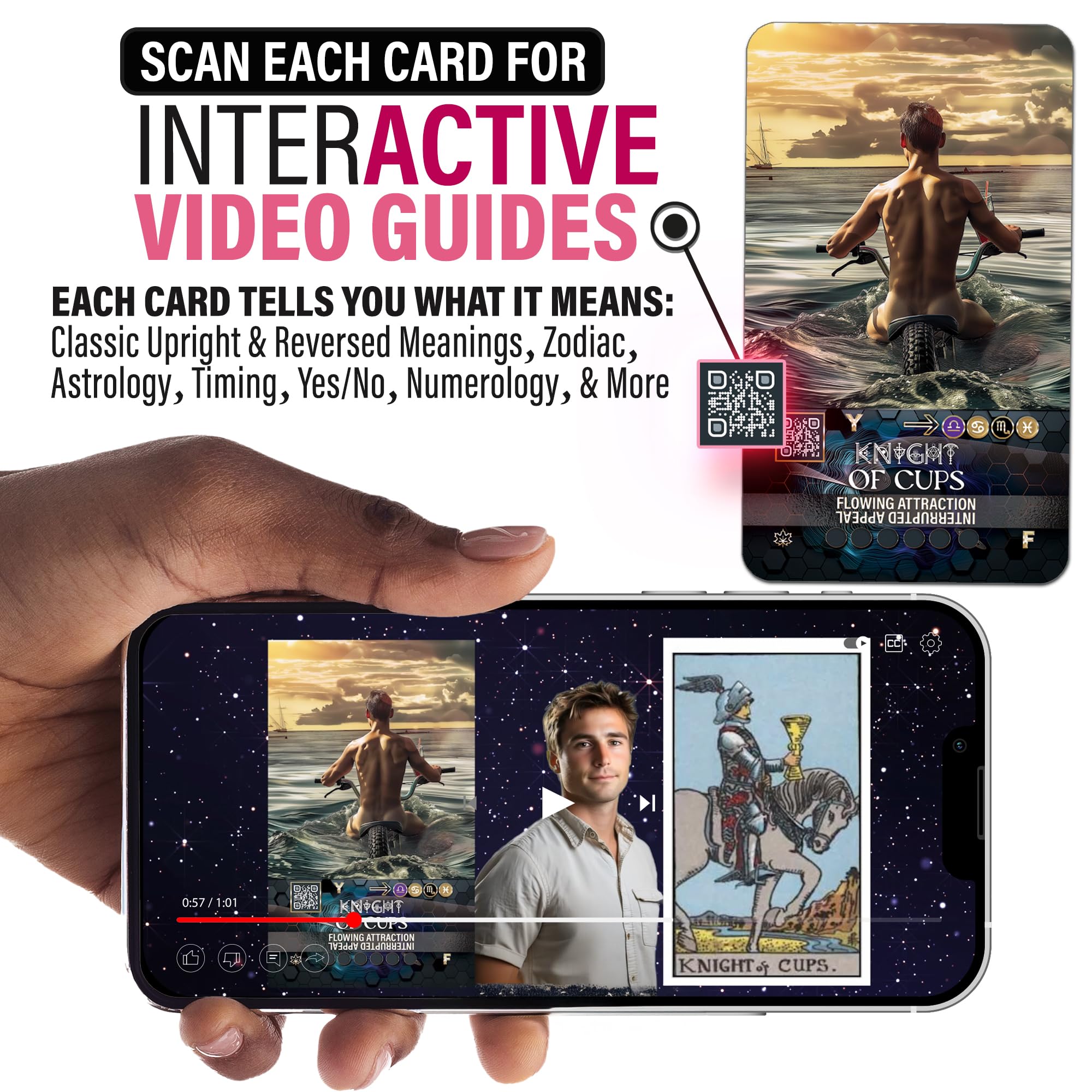 The Talking Tarot Deck & Guide: 78 Cards That Can Read Themselves | Instant, Interactive Readings or Master Tarot in Under 1 Hour with Online Training. Includes Keywords, Reversals, Zodiac Signs
