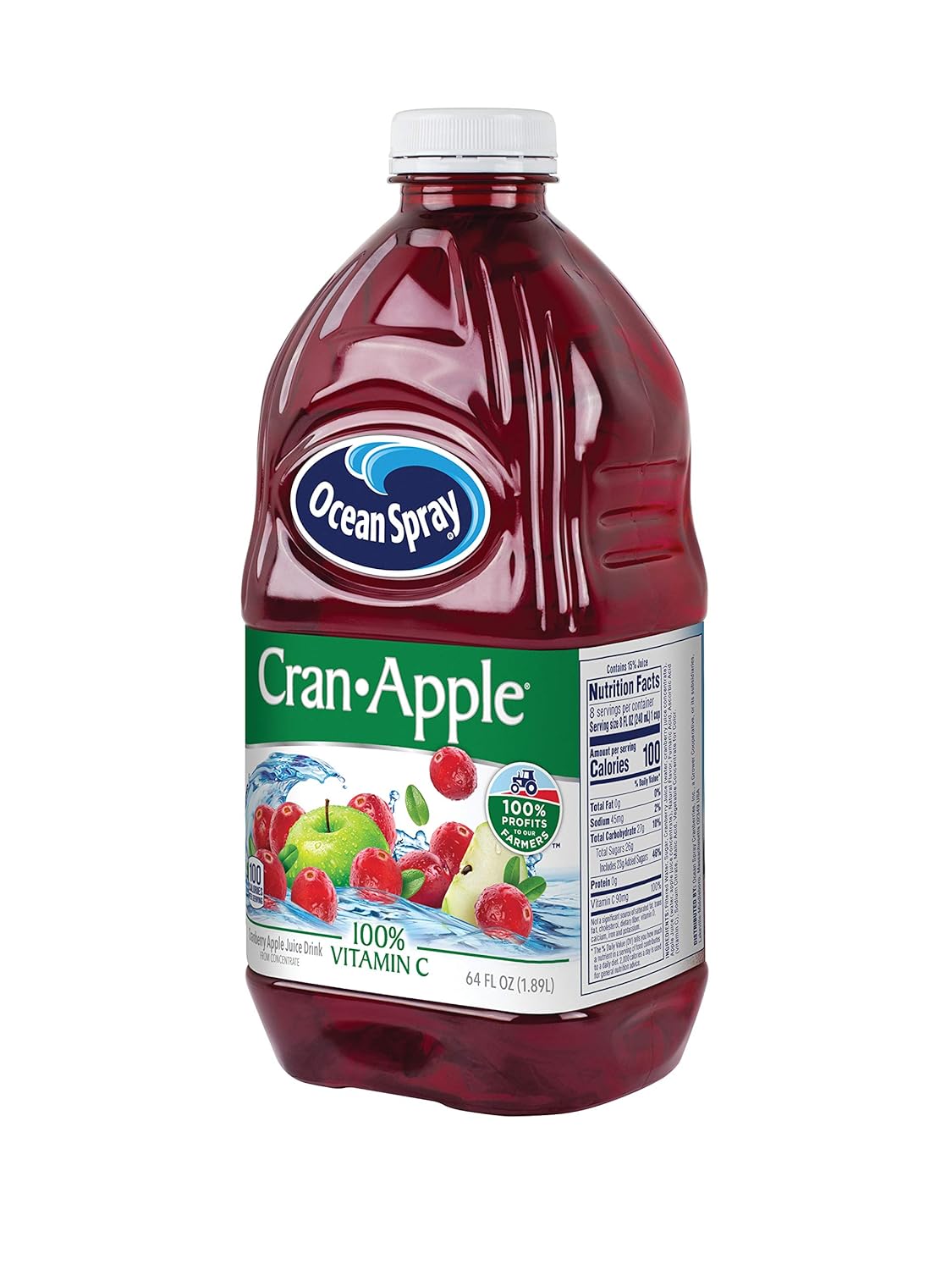 Amazon Com Ocean Spray Cranberry Apple Juice 64 Ounce Bottles Pack Of 8 Fruit Juices Grocery Gourmet Food