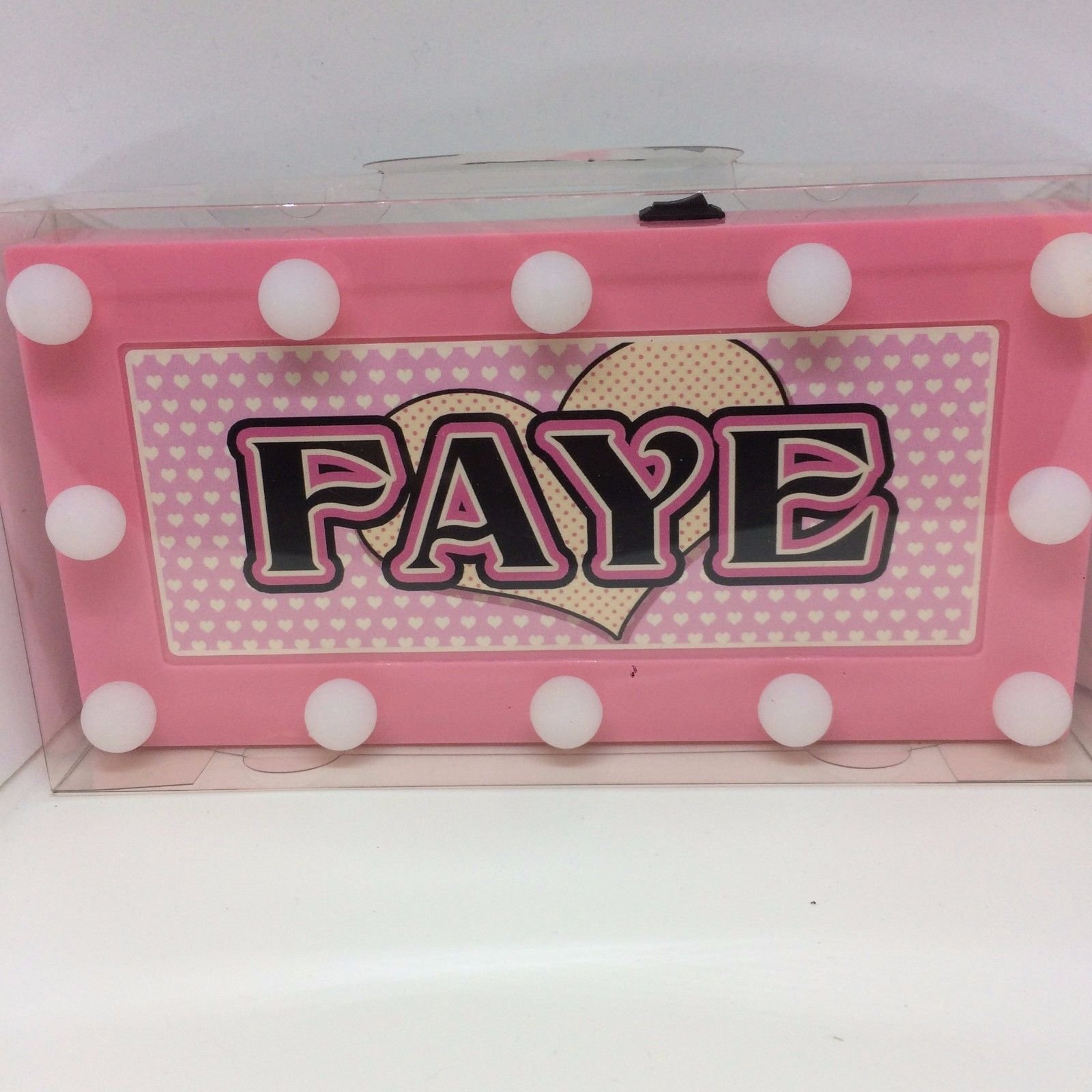 FAYE Childrens LED Personalised Name In Lights room Sign