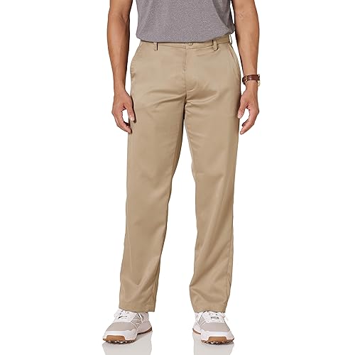 Amazon Essentials Men's Classic-Fit Stretch Golf Pant (Available in Big & Tall), Khaki Brown, 34W x 34L