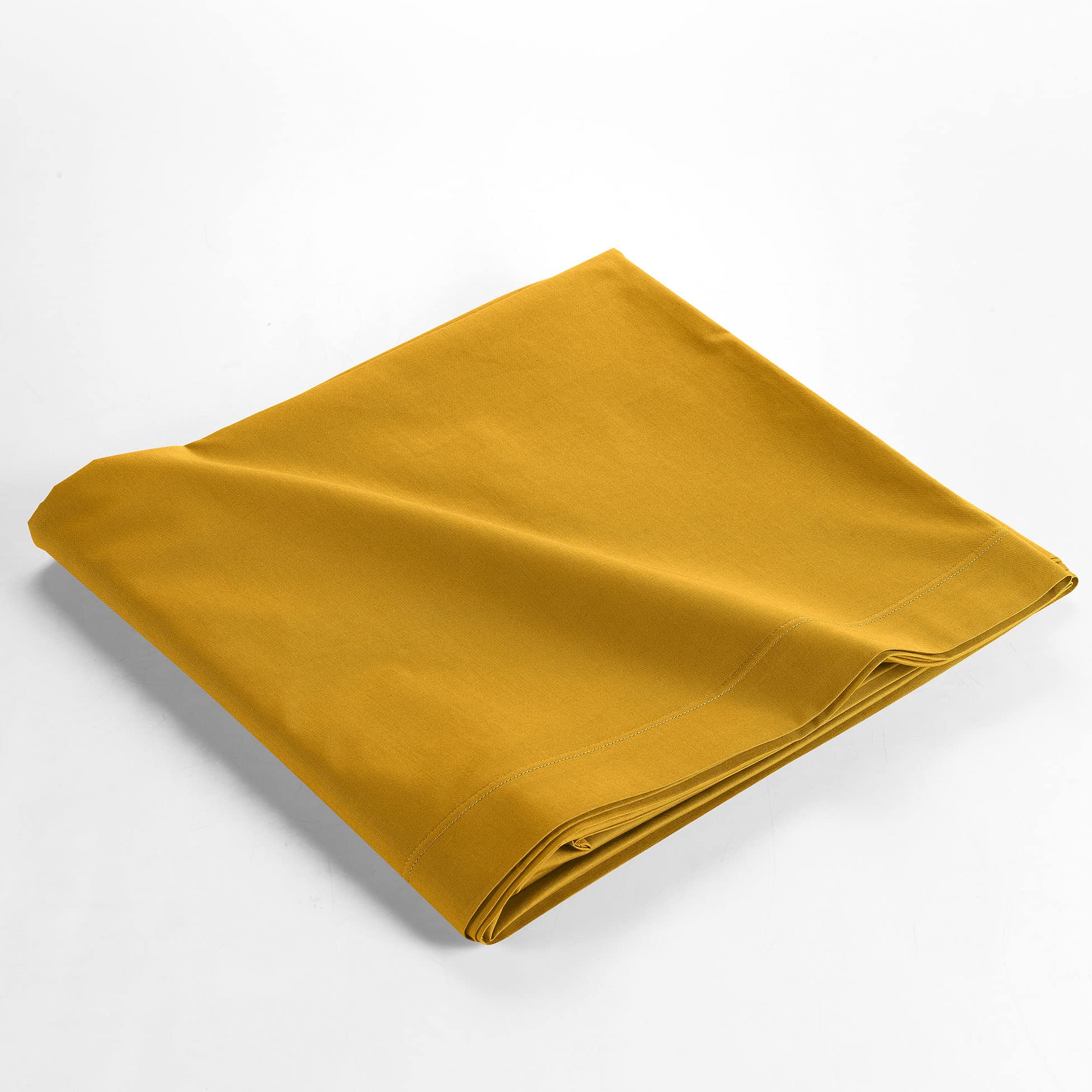 douceur d'intérieur Flat Sheet 180 x 290 cm 100% Organic Cotton Biolina Ochre