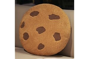 Blluoy Chocolate Chip Cookies Pillow，Fun Round Throw Cookie Food Pillows,Patio Cushion Car Seats Cushion Floor Pillow Tatami 