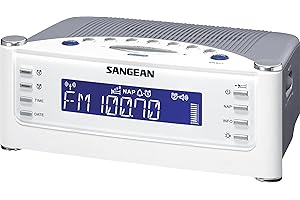 Sangean RCR-22 AM/FM Atomic Clock Radio (White)