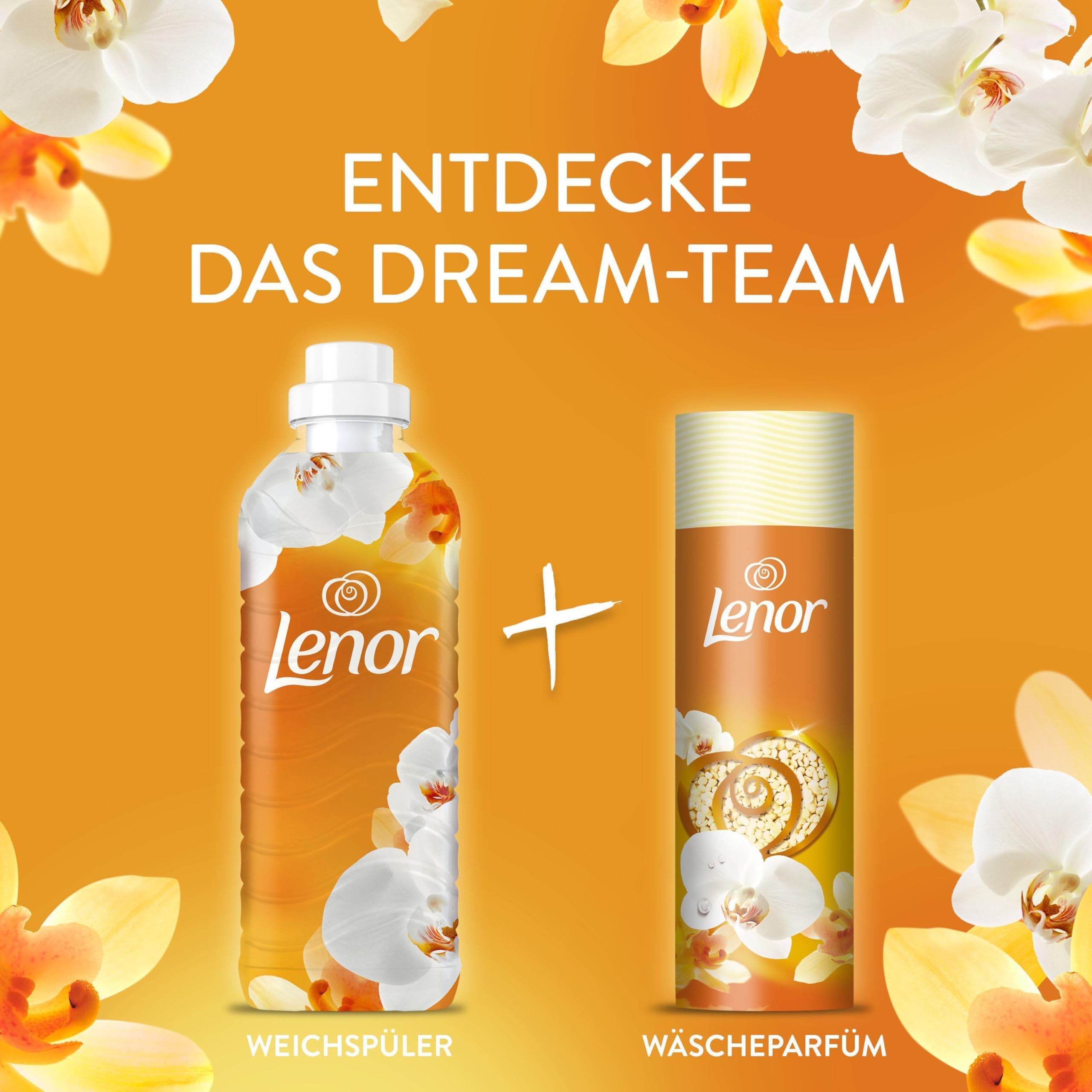Lenor Weichspüler, 36 Waschladungen, Goldene Orchidee, 24h Wohlfühlfrische Mit Einer Note Ätherischer Öle 7