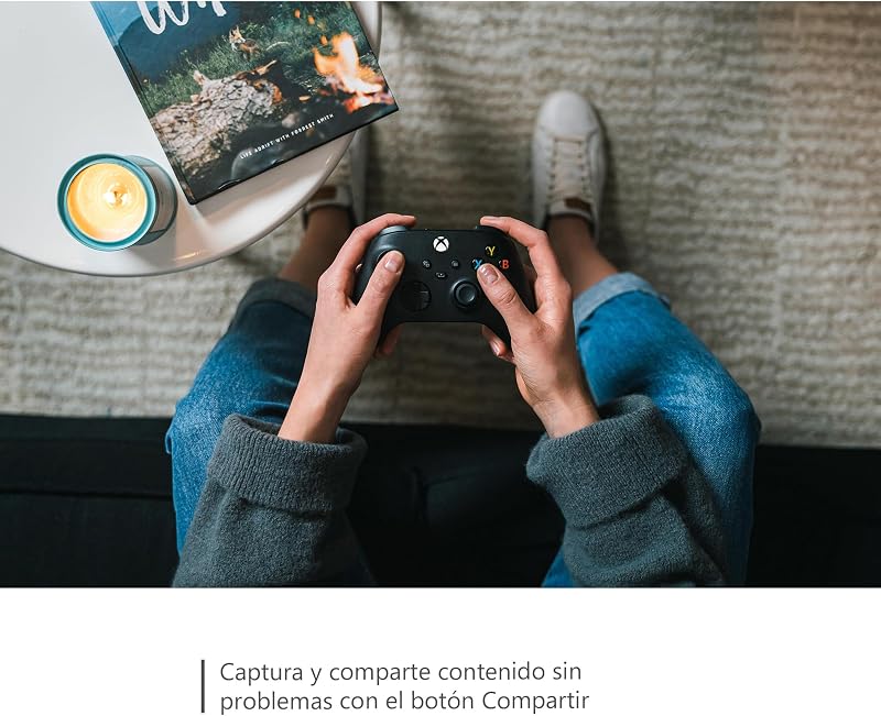 Comando Sem Fios Xbox Carbon Black para Xbox Series X|S, Xbox One, Windows 10/11, iOS e Android