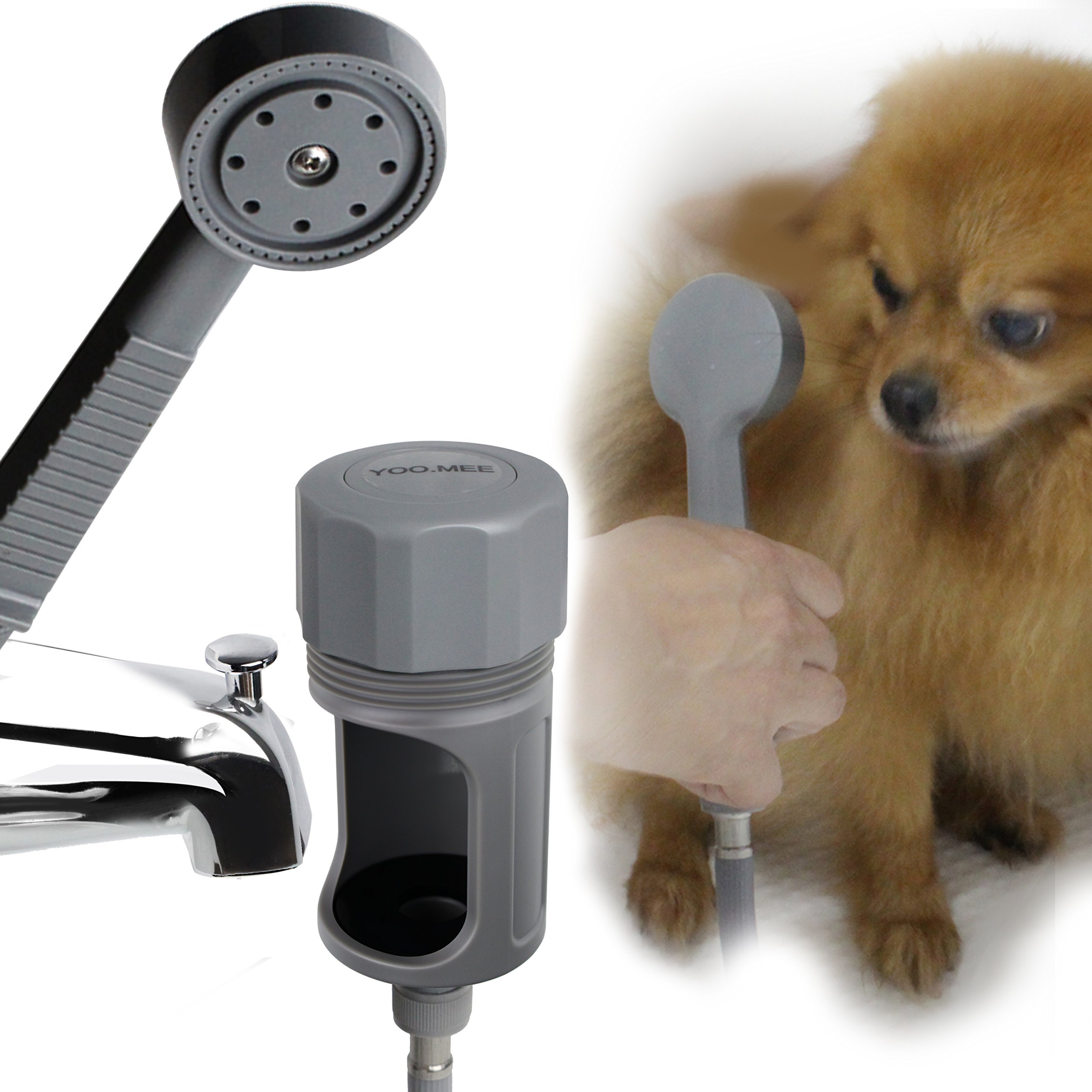 Pets Shower Attachment, Quick Connect on Tub Spout w/ Front Diverter