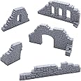 Mua EnderToys Ruined Stone Walls Set A, Terrain Scenery For Tabletop 28mm Miniatures Wargame 3d Printed And Paintable B07b1n95v5