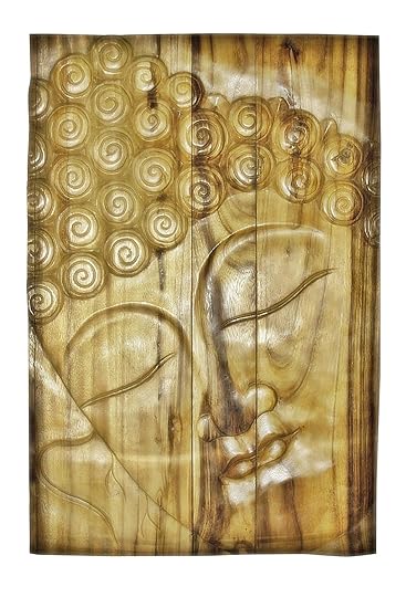 Buy Madhu Wooden Buddha Panel Natural 60 X40 Cm Wall Hanging Indonesian Suar Wood Online At Low Prices In India Amazon In
