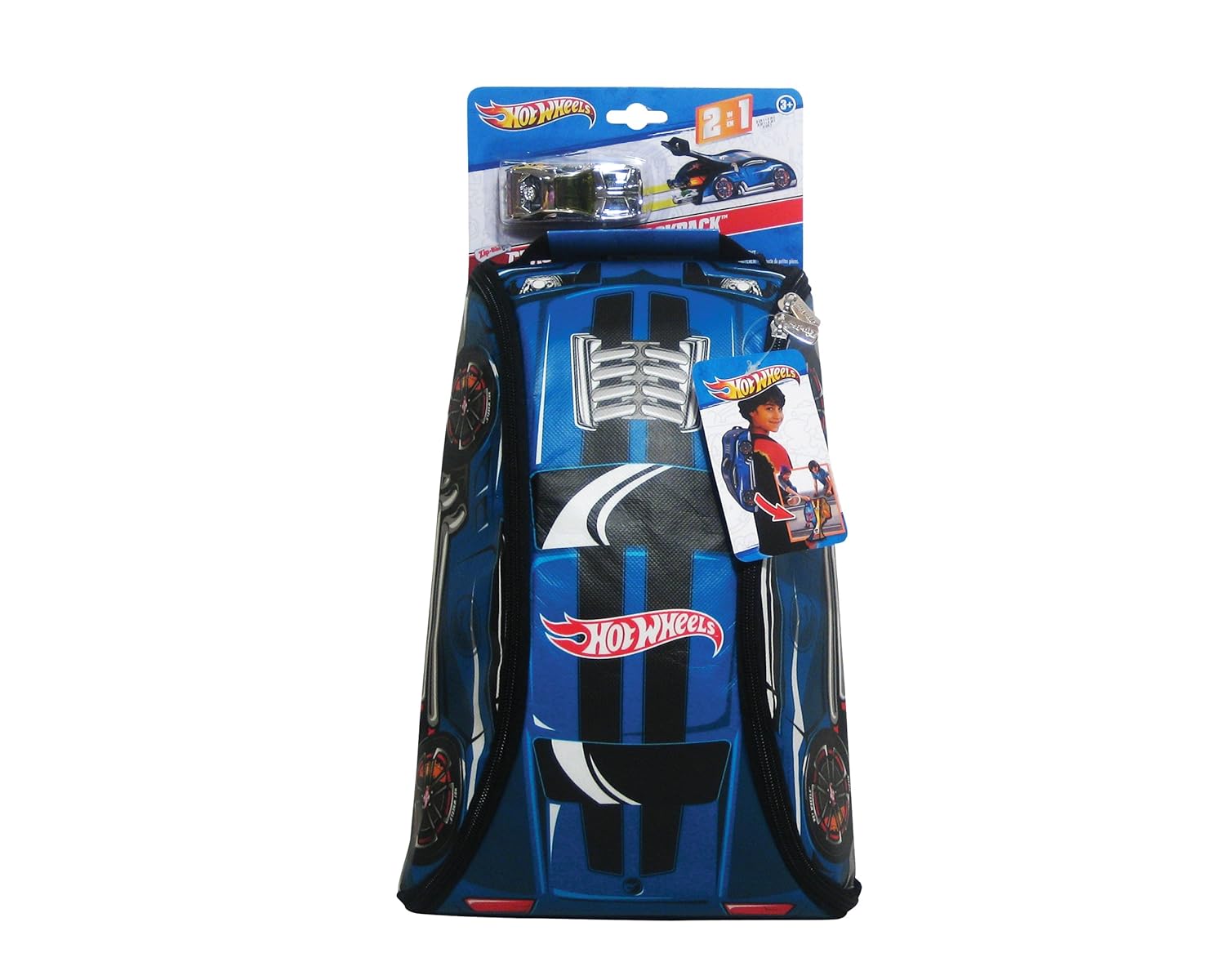 NeatOh! Hot Wheels ZipBin Racer Backpack (Blue Exterior