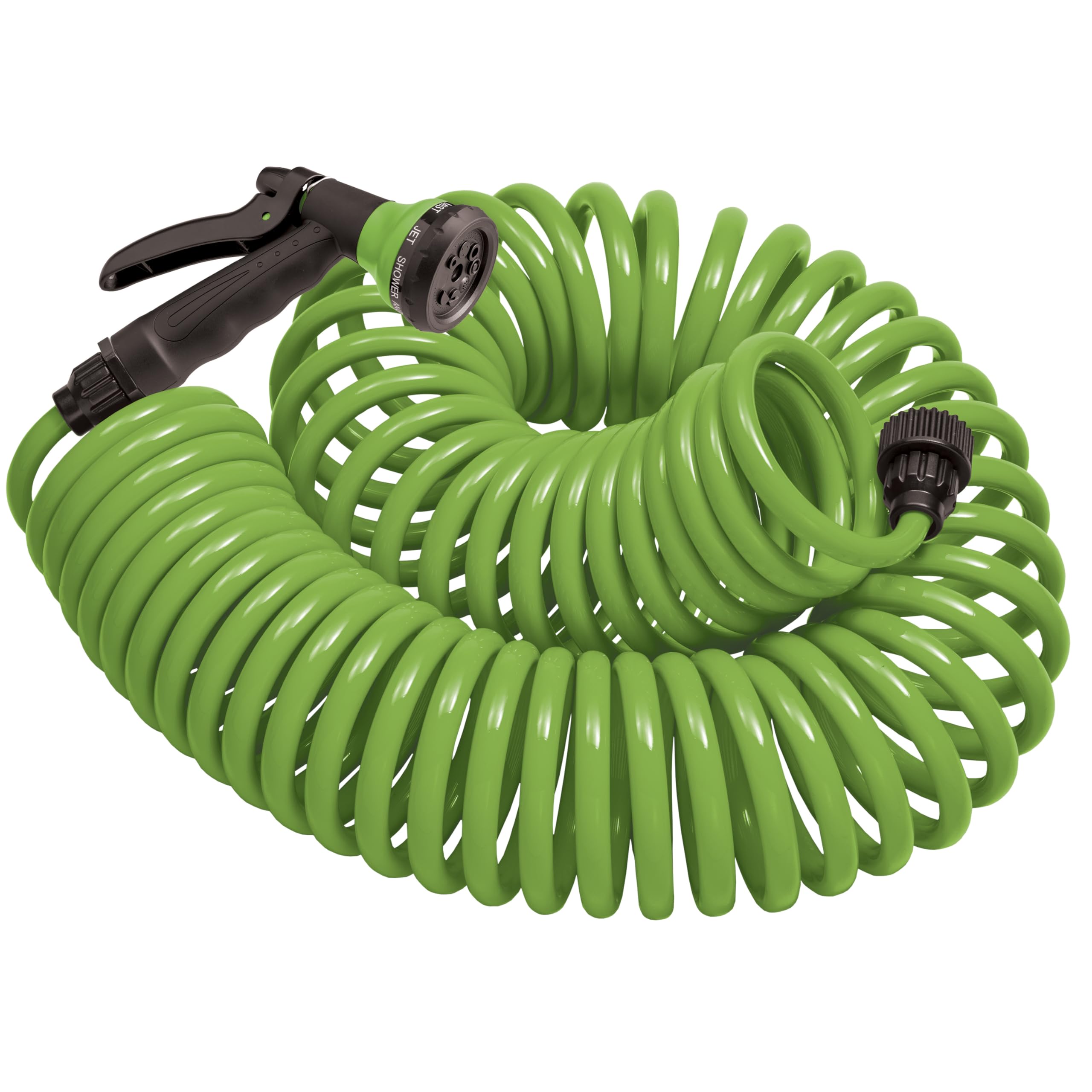 Orbit 27862 25-Foot Coil Hose with Nozzle, Green