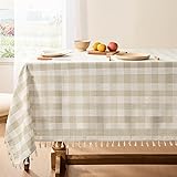Softalker Checkered Tablecloth Rectangle, Heavy