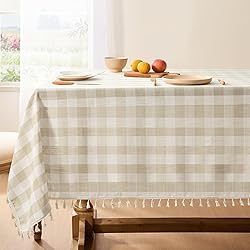 Softalker Checkered Tablecloth Rectangle, Heavy