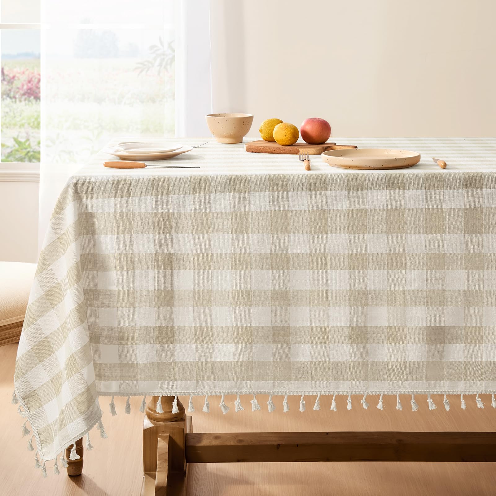 Softalker Checkered Tablecloth Rectangle, Heavy
