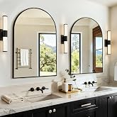 LAWADA Arched Bathroom Vanity Mirror for Over Sink, 2 Pack 30&rdquo;x20&rdquo;, Black | HD Tempered Glass, Anti-Rust Metal Frame, Hanging or Leaning, Wall Mirrors for Bathroom Sink, Bedroom, Living Room, Entryway