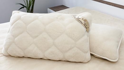 Amazon Com Merino Wool Bedding 2x Pillows Wool Fleece Pillow