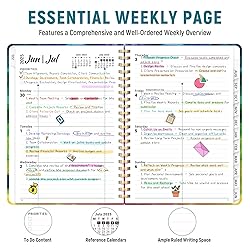 Planner 2025-2026, Monthly and Weekly Calendar