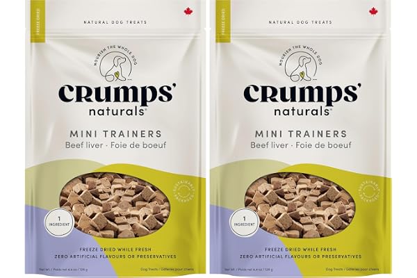 Crumps' Naturals Mt-Fd-105 Mini Trainers Freeze Dried Beef Liver (2 Pack), 126 G (Packaging May Vary)