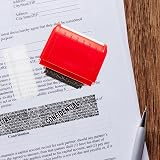 YAAVAAW Privacy ID Address Blocker Stamp Red 1.35in Roller view 4