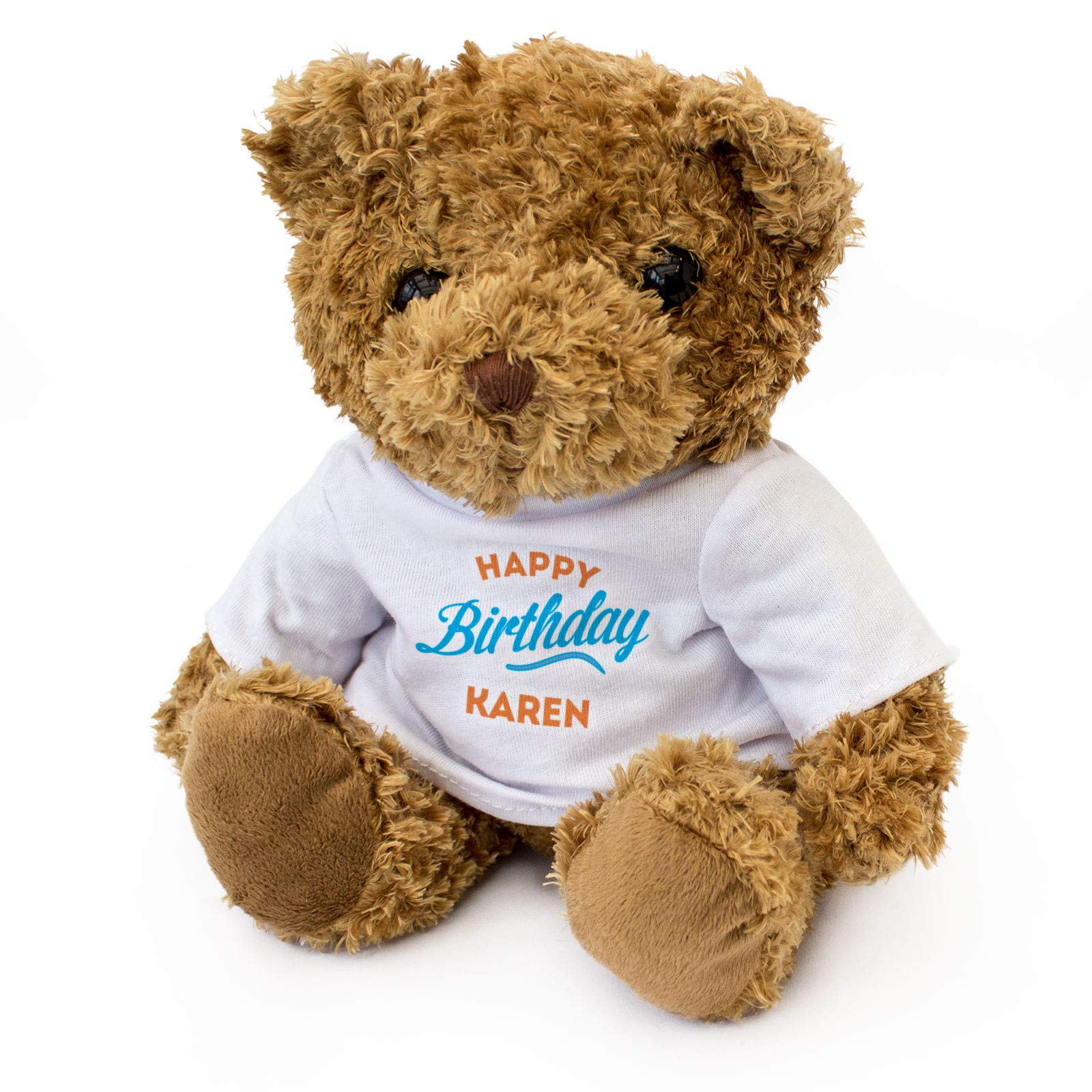 NEW - HAPPY BIRTHDAY KAREN - Teddy Bear - Cute Soft Cuddly - Gift Present