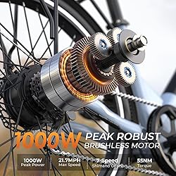 Funhang Electric Bike for Adults, 1000W Peak