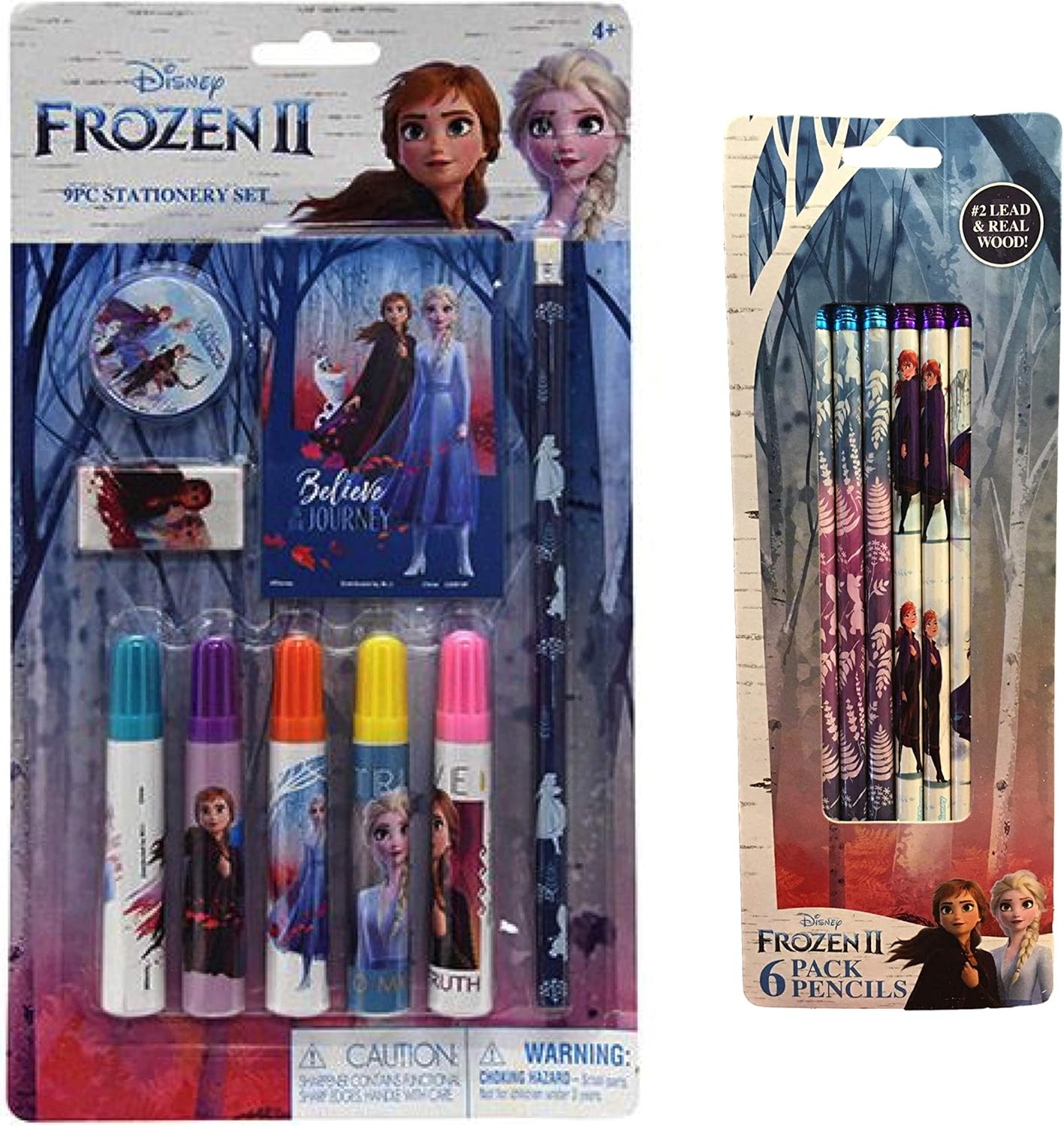 Amazon Disney Frozen Ii Elsa Anna Olaf Stationary Set 9 Pc Set Plus 6 Pack Pencils 鉛筆 文房具 オフィス用品