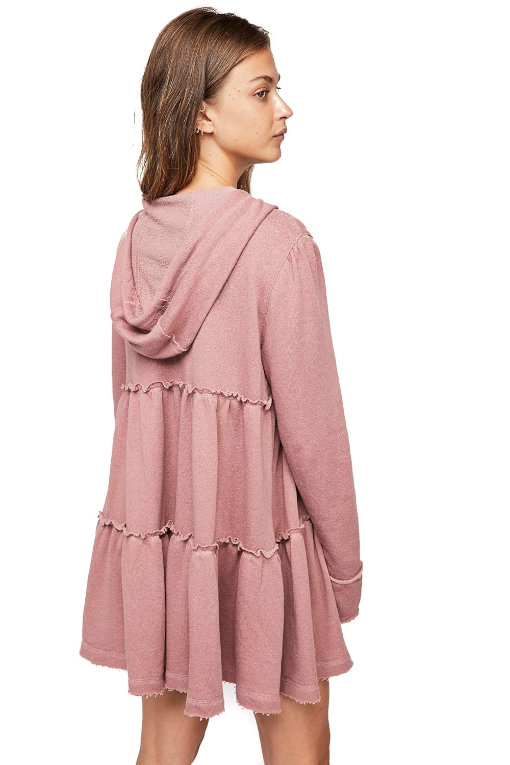 tiered trapeze zip sweatshirt