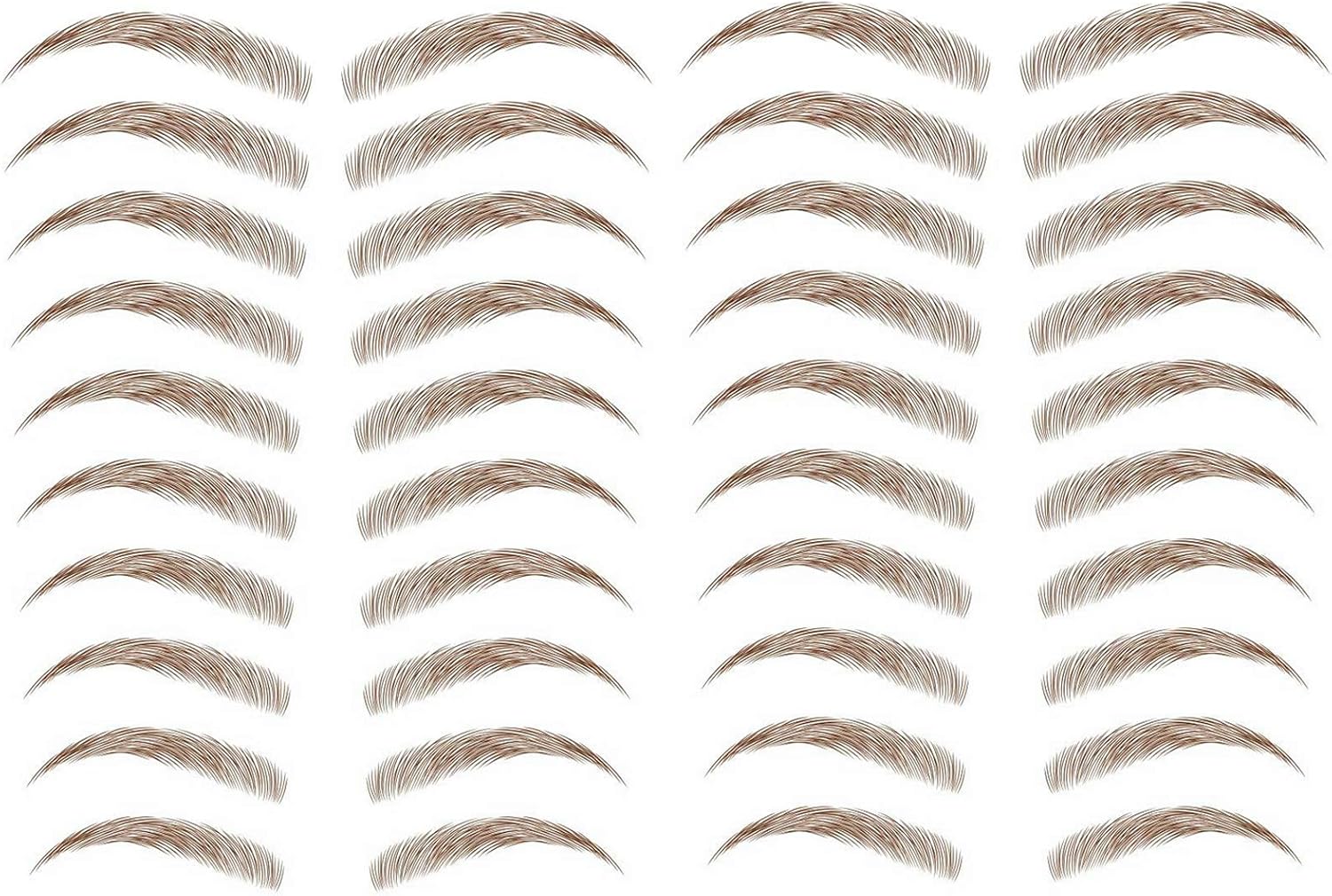 Yesallwas 4D Eyebrow Tattoo Sticker 30-works False Eyebrows Long Lasting Waterproof Makeup Eyebrow Transfers Stickers for Women Lady 3 Sheets (style10 BROWN-09)