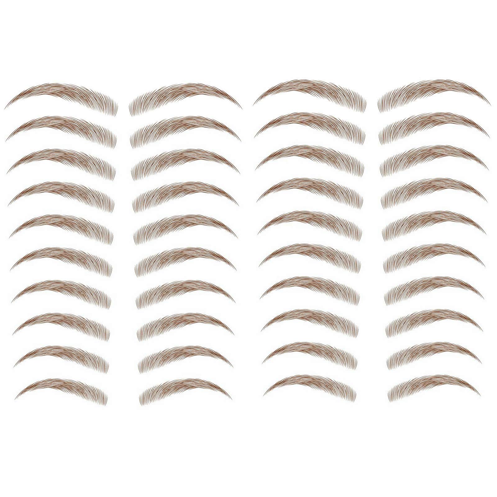 Yesallwas 4D Eyebrow Tattoo Sticker 30-Pairs False Eyebrows Long Lasting Waterproof Makeup Eyebrow Transfers Stickers for Women Lady 3 Sheets (style10 BROWN-09) — image 1