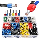 Lytool Double Wire Ferrules Kit, Ferrule Terminals, Insulated Ferrule Crimp Pin, Ferrule Connectors Ends Terminals Pins (Sing