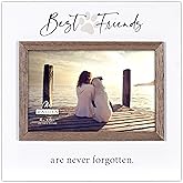 Malden International Designs 4x6 Best Friends Are Never Forgotten Pet Remembrance Rustic Whitewash Picture Frame with Attachment