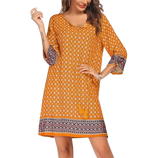 Vestido Floral Bohemio Floerns Para Mujer Talla Grande - Túnica Con Volantes, Manga Casquillo, Ideal Para Verano Y Playa