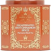 Harney &amp; Sons Decaf Hot Cinnamon Spice Black Tea, 30 Sachets in Tin | Decaffeinated black tea with cinnamon, orange peel and cloves. No added sweeteners.