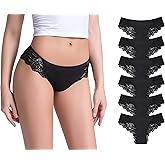 Flonica Cheeky Lace Hipster Panties for Women, Sexy Women's Underwear Tanga, Multipacks