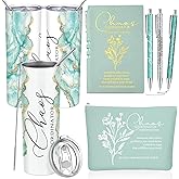 Domensi 6 Pcs Valentines Chaos Coordinator Appreciation Gift for Women Thank You Chaos Coordinator Birthday Gift with 20oz Tumbler Makeup Bag for Wedding Employee Manager Coworker Teacher(Green)
