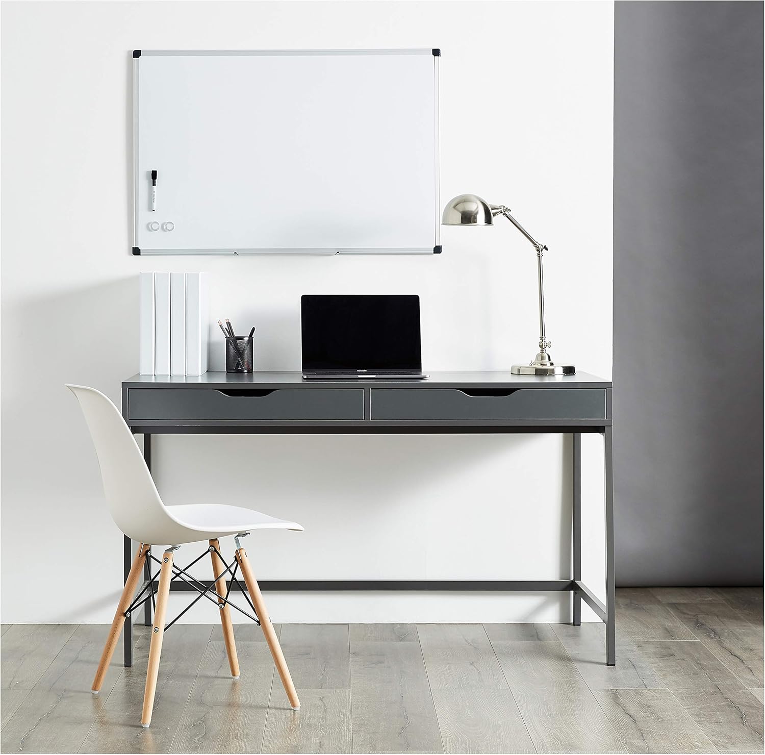 Basics Magnetic Framed Dry Erase White Board, 24 x 36 Inch : Office Products