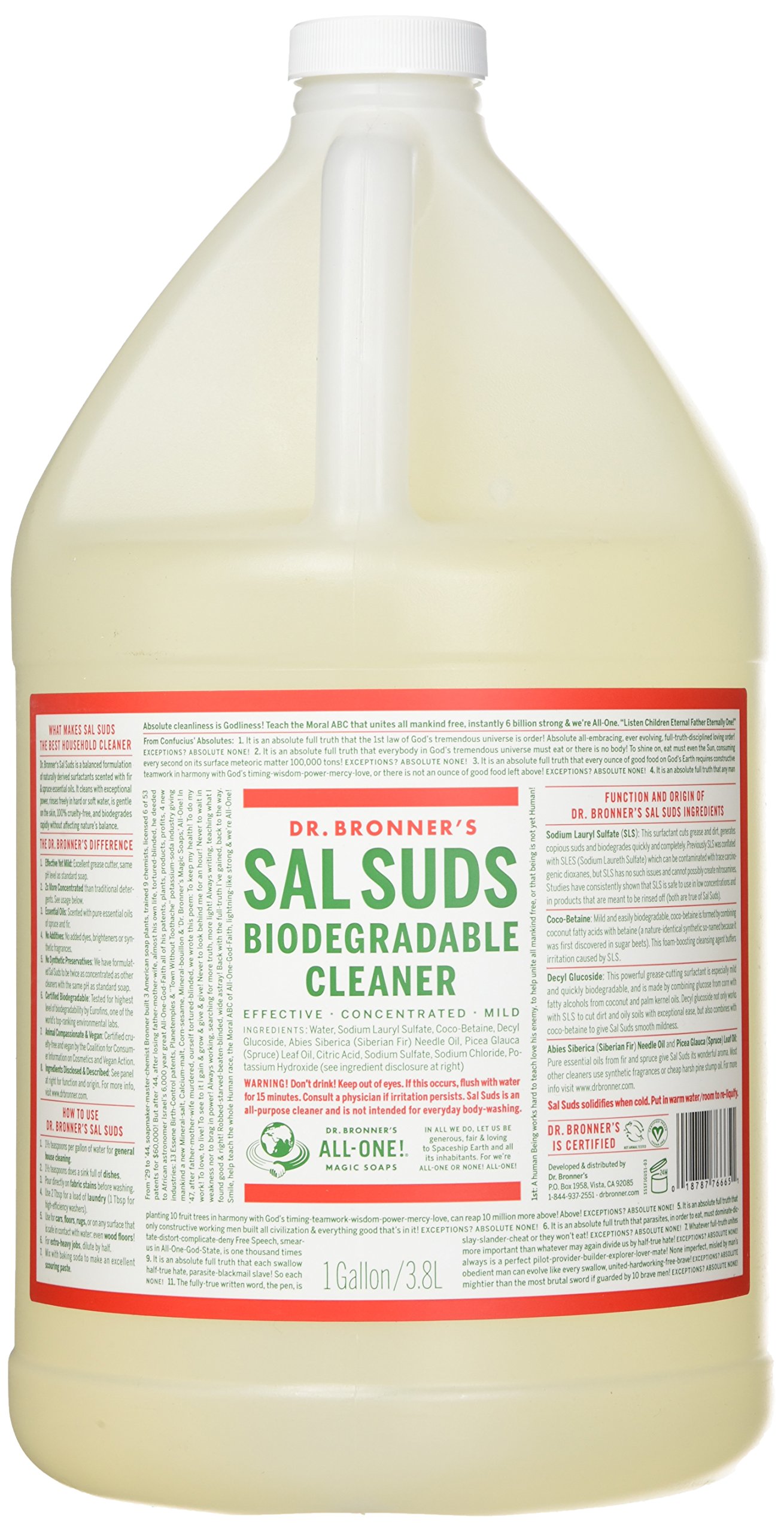 Dr. Bronner's Sal Suds Biodegradeable Cleaner 1 Gallon eBay