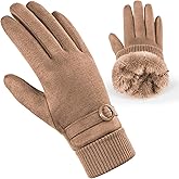 PPAOEH Cold Weather Womens Gloves, Winter Gloves for Women Thermal Warm Fleece Lined, Touchscreen Gloves for Christmas Gifts