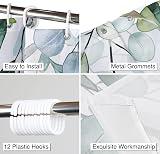 WELTRXE Shower Curtain 183x183cm Green Leaves Waterproof 12 Hooks view 6