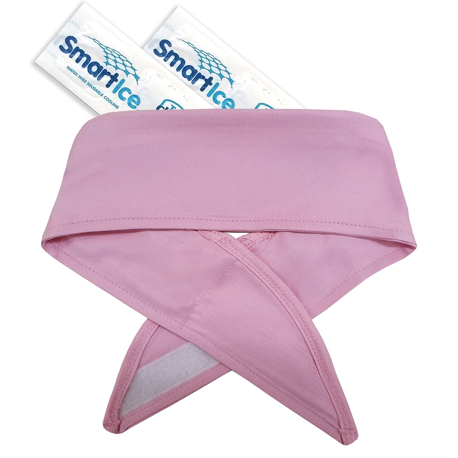Tie Chilly Ice Cool Neck Cooler, with 2 Smartice Cooling Strips, enabling prolonged cool comfort at home, work or play. (Pink (Plain))