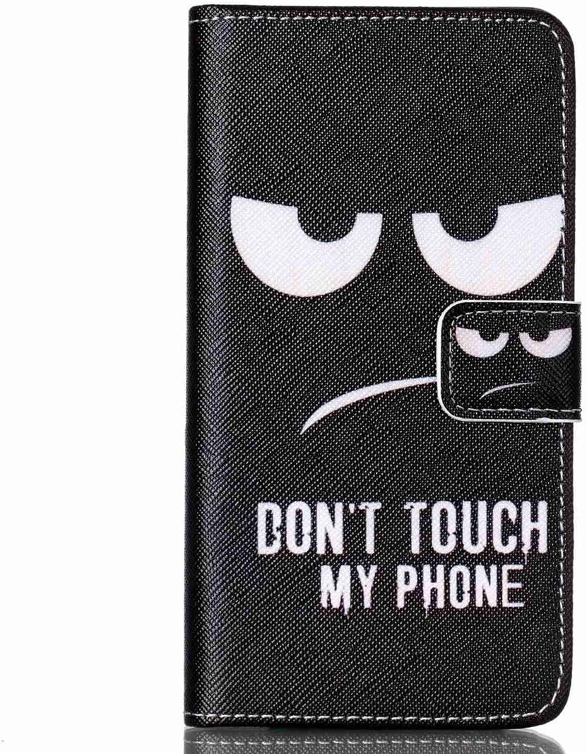 LG Volt 2 Case, LG Magna Case, Love Sound [Don't Touch My Phone] [Stand Feature] Luxury Wallet PU Leather Folio Wallet Flip Case Cover Built-in Card Slots for LG Volt 2 / LS751 / C90